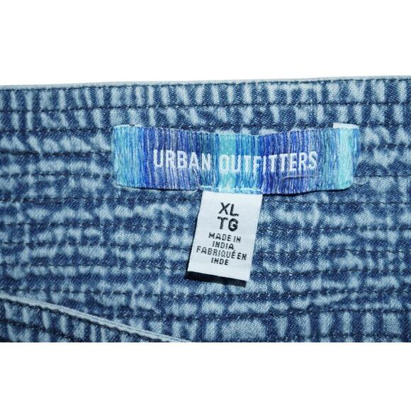 Urban Outfitters Denim Midi Skirt Women’s XL Asymmetrical Hem Patchwork Y2K - Picture 5 of 6